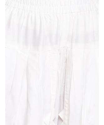 White gathered chikankari short top paired with white dhoti set 6