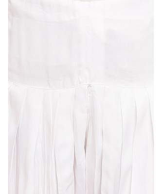 White chikankari a-line  kurti with pink thread work paired with designer salwars 7