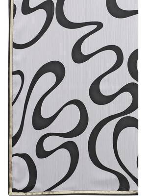 White printed chiffon saree with blouse 5