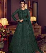 Green embroidered net salwar
