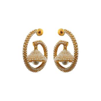 Gold onyx earrings 1