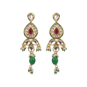 wedding royal Golden semi precious  kundan necklace-sets 3