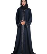 Blue Embroidered Nida Ramadan Islamic Abaya