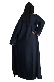 Blue Embroidered Nida Ramadan Islamic Abaya