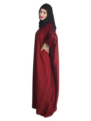 Maroon embroidered nida islamic-kaftans 2
