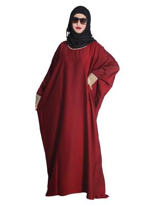 Maroon embroidered nida islamic-kaftans 4
