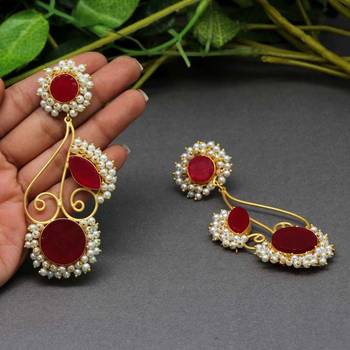 Maroon danglers-drops 1