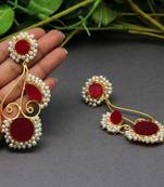 Maroon danglers-drops