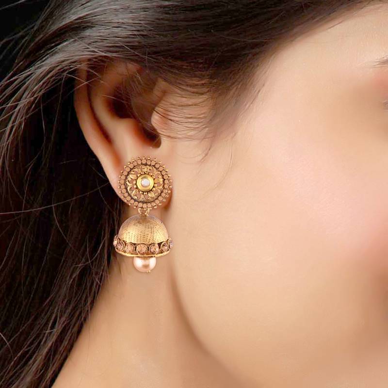High Gold Plated Jhumki/Jhumkas Earrings for Women 