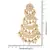 18k High Gold Matt Finish Plated Long 3 Layered Beaded Chandbali Earrings with Kundan & Pearl Work for Women (E2859)