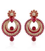 Traditional Meenakari Earrings for Women E2221Q (Rani/Pink)