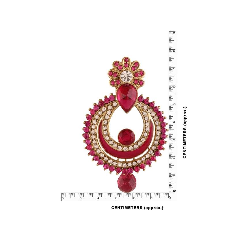 Traditional Meenakari Earrings for Women E2221Q (Rani/Pink)