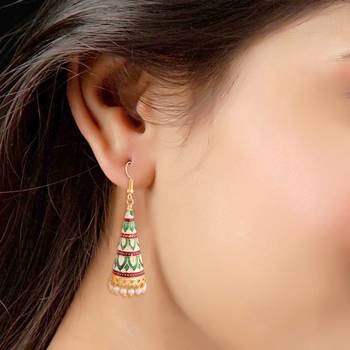 Multicolour Gold-Plated Rajasthani Earrings for Women 2