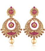 Gold Plated Chandbali Earrings for Women E2326Q 