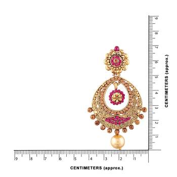 Gold Plated Chandbali Earrings for Women E2326Q  3