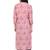 Women Straight Printed Muslin Kurta With Pant(Pink)