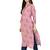 Women Straight Printed Muslin Kurta With Pant(Pink)
