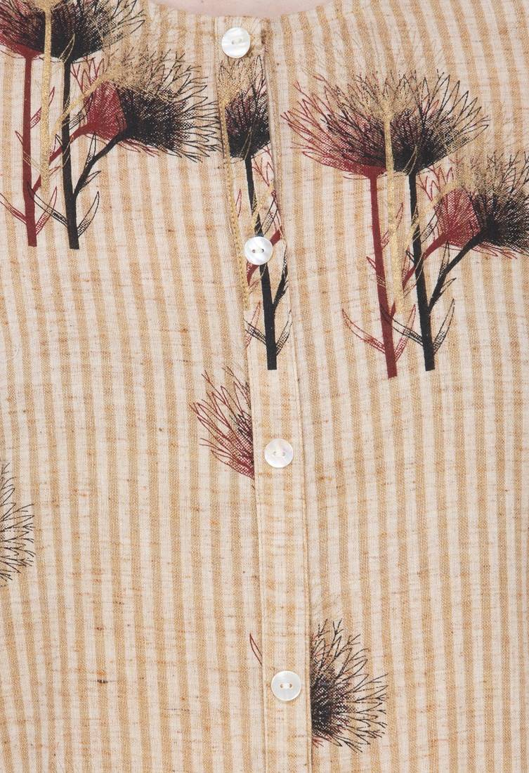 Women A Line Printed Kurta With Solid Pant(Multi)