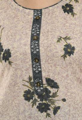 Women Straight Floral Printed Rayon Kurta With Palazzo(Light Pink) 4