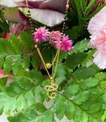 Short Mangalsutra Designs C Alphabet Gold Plated Mangalsutra Valentines Day Gift (18 Inches)