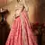 Meghalya Organza Floral Print Embroidered Pink Lehenga Choli Set