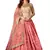 Meghalya Organza Floral Print Embroidered Pink Lehenga Choli Set