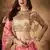 Meghalya Organza Floral Print Embroidered Pink Lehenga Choli Set