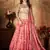 Meghalya Organza Floral Print Embroidered Pink Lehenga Choli Set