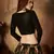 Bewitching Black Sequins, Resham, Zari And Dori embroidered organza fabric floral designer Lehenga choli