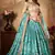 Sky-Blue & Beige Dori Zari And Sequins Embroidered & Floral Organza Lehenga Choli For Bride