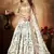 Off-White & Beige Dori, Zari, and Sequins embroidered & Floral Party wear Lehenga