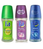 Fa Pack of Caribbean Lemon Roll On, Exotic Garden Roll On &  Fresh & Dry Roll On