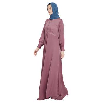 Light-pink plain nida abaya 3