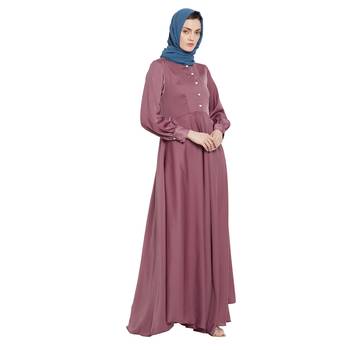 Light-pink plain nida abaya 4