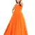 Kids Orange Wedding Wear Gown For Girls 