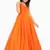 Kids Orange Wedding Wear Gown For Girls 