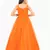 Kids Orange Wedding Wear Gown For Girls 