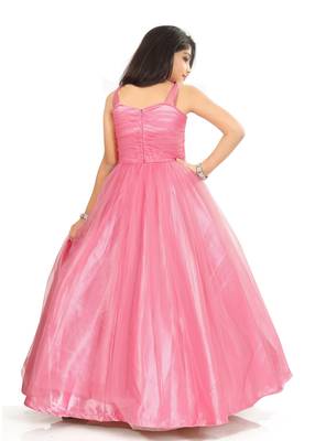 Girls Light Pink Gown For Kids  4