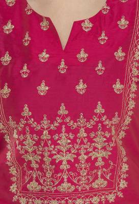 Lagi Women Straight Floral Embroidery Silk Kurta (Rk2164 A) 4