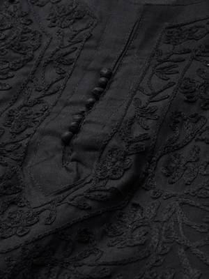 Black embroidered cotton embroidered-kurtis 5