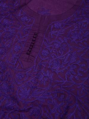 Purple embroidered cotton embroidered-kurtis 5