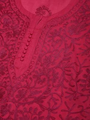 Magenta embroidered cotton embroidered-kurtis 5