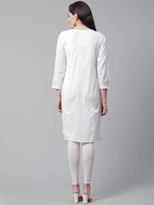White embroidered cotton embroidered-kurtis 2