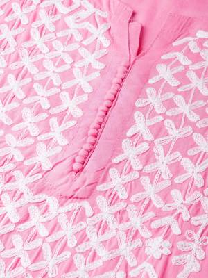 Pink embroidered cotton embroidered-kurtis 5