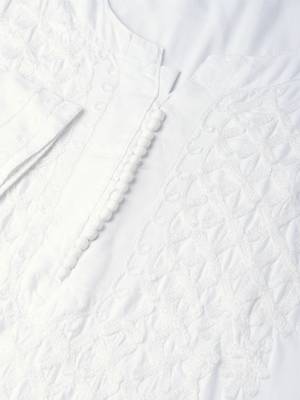 White embroidered cotton embroidered-kurtis 5