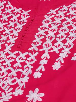 Magenta embroidered cotton embroidered-kurtis 5