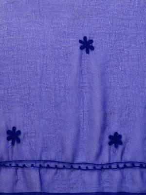 Blue embroidered georgette embroidered-kurtis 4