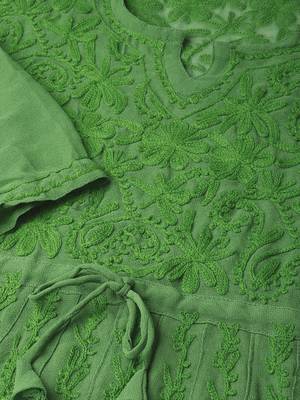 Green embroidered georgette embroidered-kurtis 4