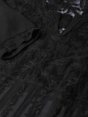 Black embroidered georgette embroidered-kurtis 5