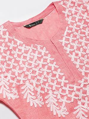 Coral embroidered cotton embroidered-kurtis 5